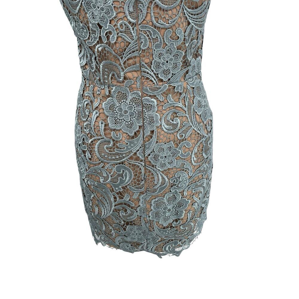 Dress The Population Allie Lace Dress Mini Blue Size Medium - Picture 8 of 12